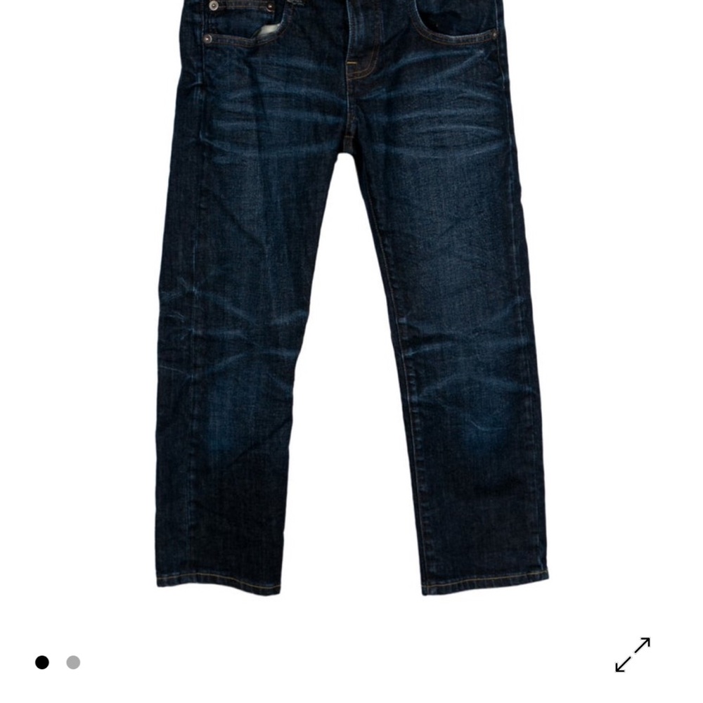 R13 Blue mid rise cropped jeans